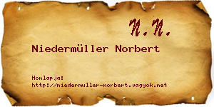 Niedermüller Norbert névjegykártya